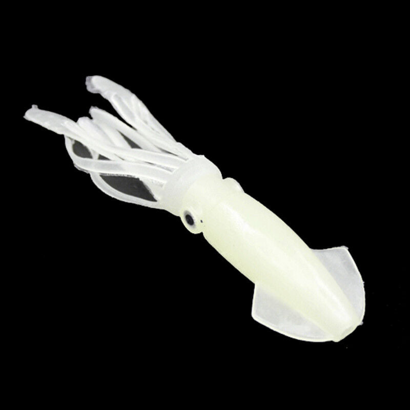transparent luminous soft squid lure baits 10.5cm/8g bass trolling fishin.l8