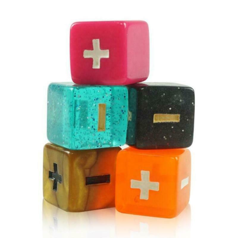 Pack of 10 Basic Addition & Subtraction Math Kit 16mm Dice Multi-color Colorful