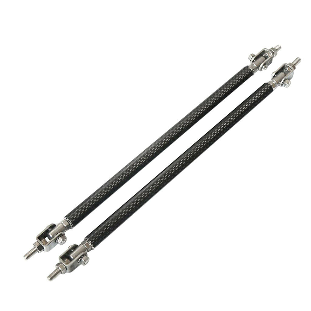 Car Adjustable Front Bumper Lip Splitter Rod Support Bar 20CM Black