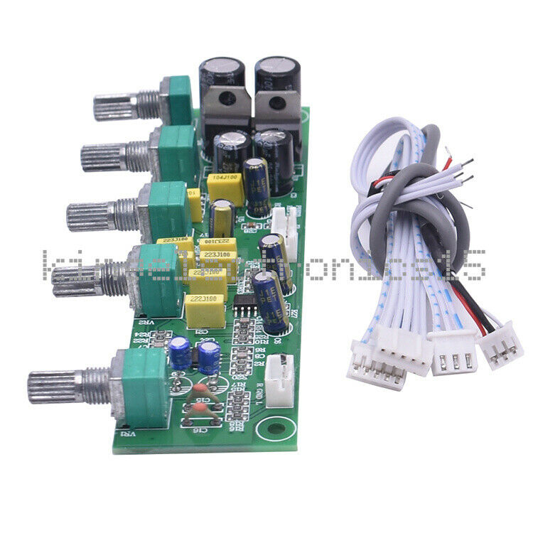 1PCS Subwoofer Preamplifier Board NE5532 HiFi 2.1 Preamp Tone Board Treble Bass