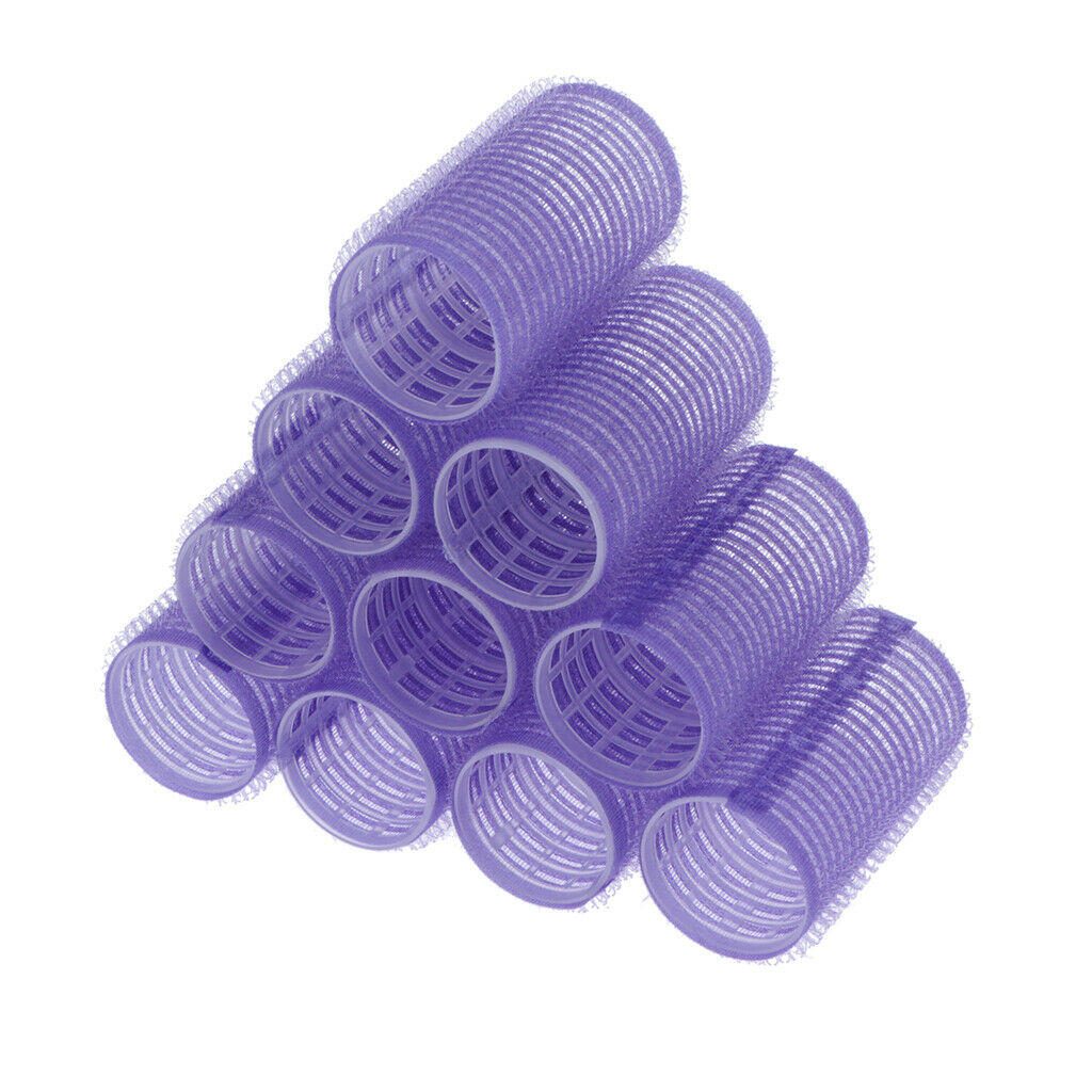 20Pcs 24mm Pink + 32mm Purple Self Grip Hair Rollers Set for Women Men