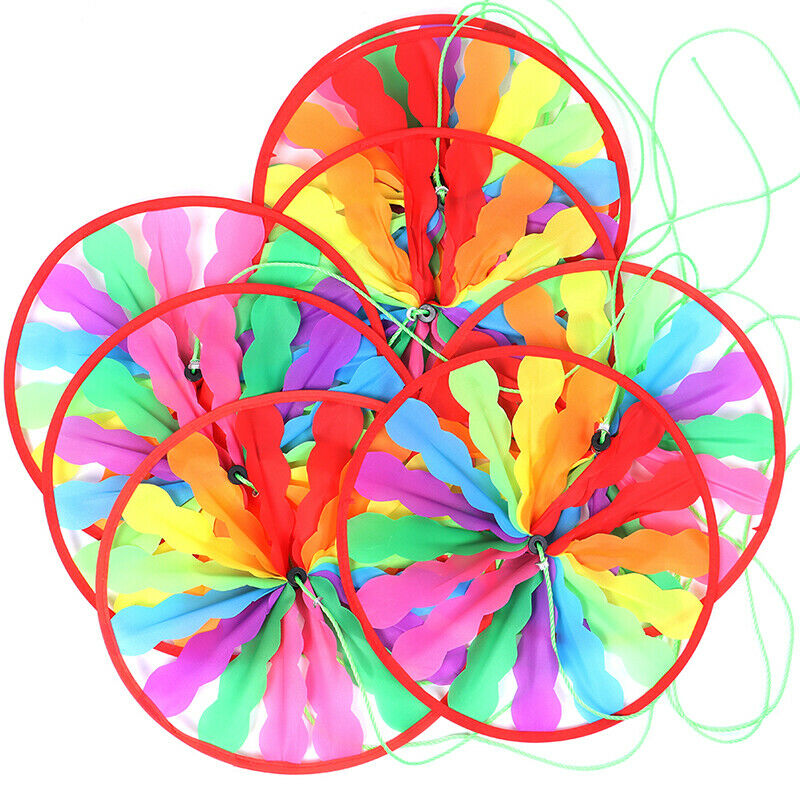 Rainbow Wheel Windmill Wind Spinner Whirligig Garden Funny Children ToysBDAU