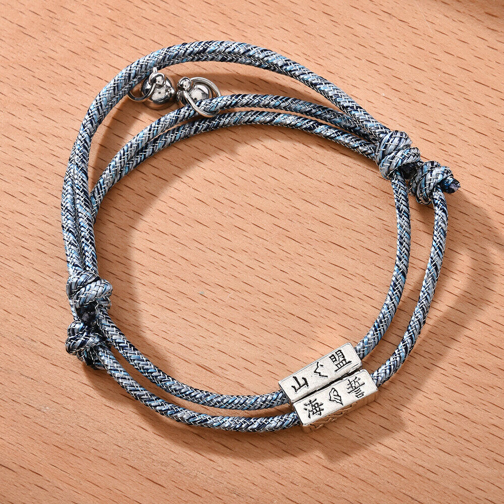 2Pcs Friendship Rope Braided Distance Magnetic Couple Rope Kit Lover Jewelry US