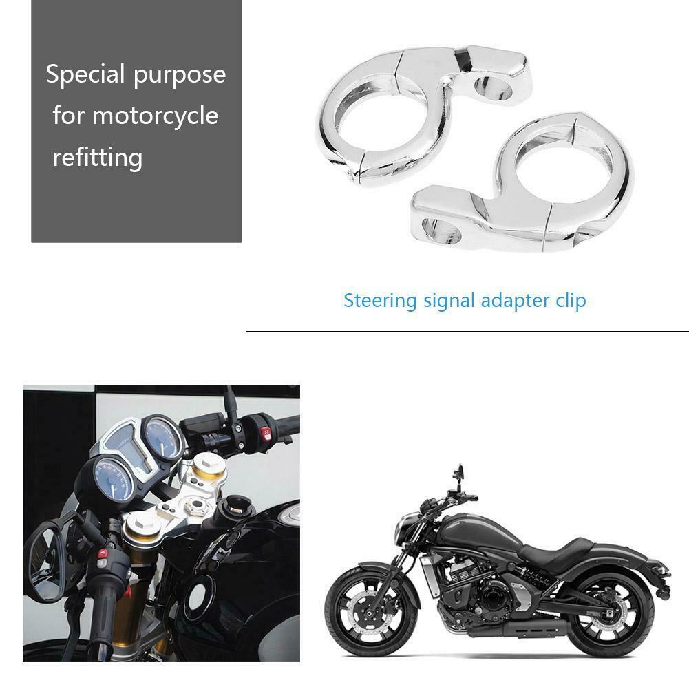 2pcs 10mm/8mm Handlebar Mirror Turn Signal Adapter Clamps for ATV Dirt Bike @