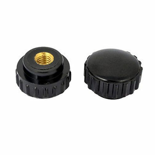 2PCS 10mm Female Thread 40mm Head Diameter Knurled Knobs Black