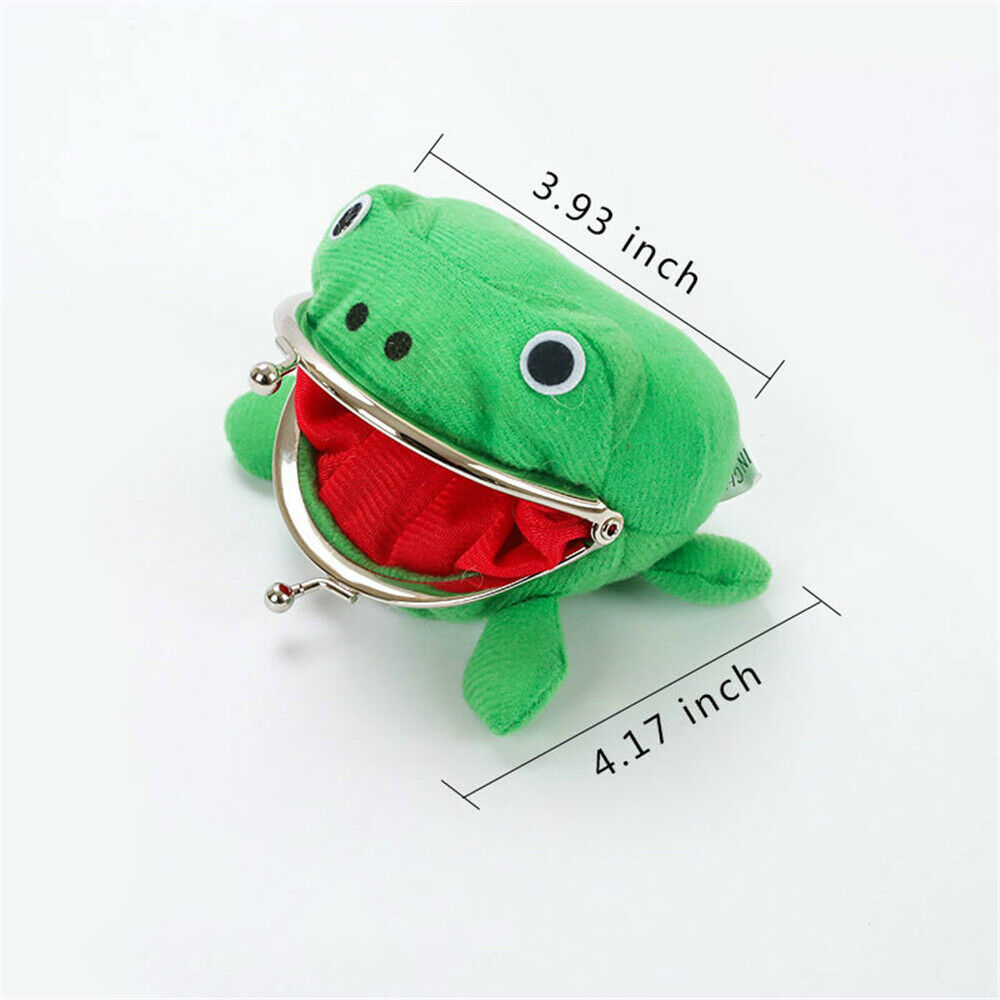 Flannel Coin Holder Frog Coin Purse Frog Wallet Anime Cartoon Mini Storage Bag