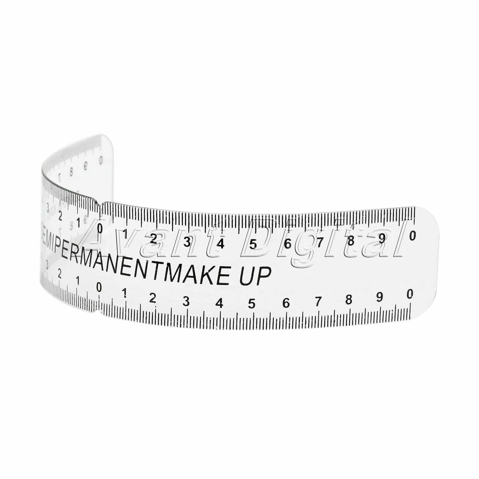 Eyebrow Grooming Stencil Shaper Ruler Measure Tool Makeup Reusable Black