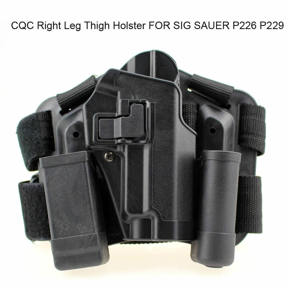 Outdoor Hunting Fits P226 P229 SIG SAUER Mag Pouch Torch Leg Thigh Holsters