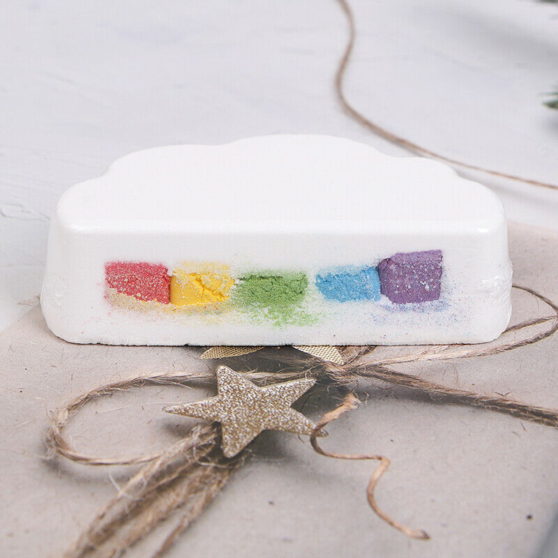 Natural Cloud Rainbow Bath Salt Ball Essential Oil Effervescent Bubble Bath BDA