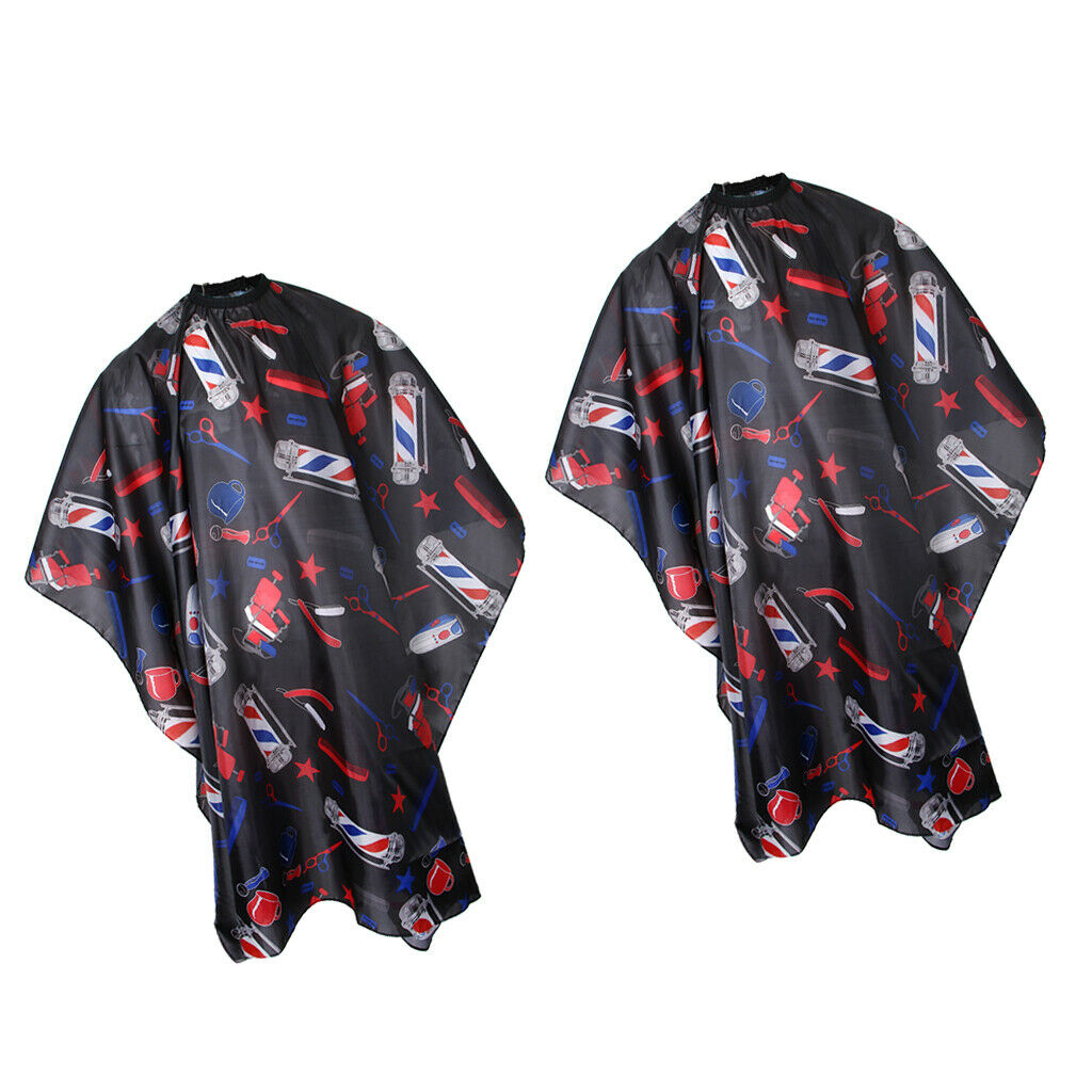 Set of 2 Professional Waterproof Cape Barber Gown Hair Dyeing Apron Cloth