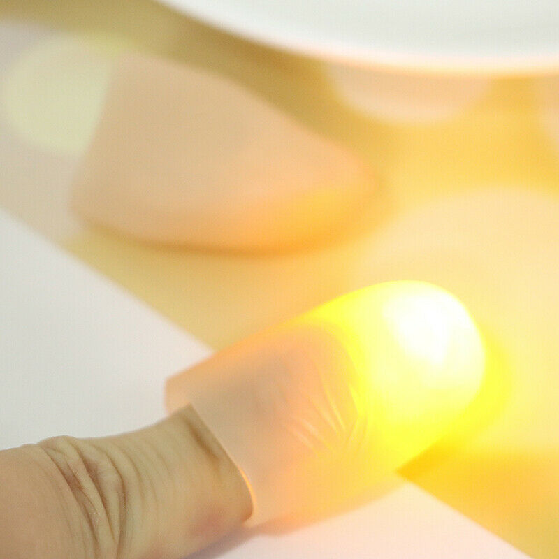 2PCS Thumbs Led Light up Toys Kids Magic Trick Props Funny Flashing Fingers G Qx