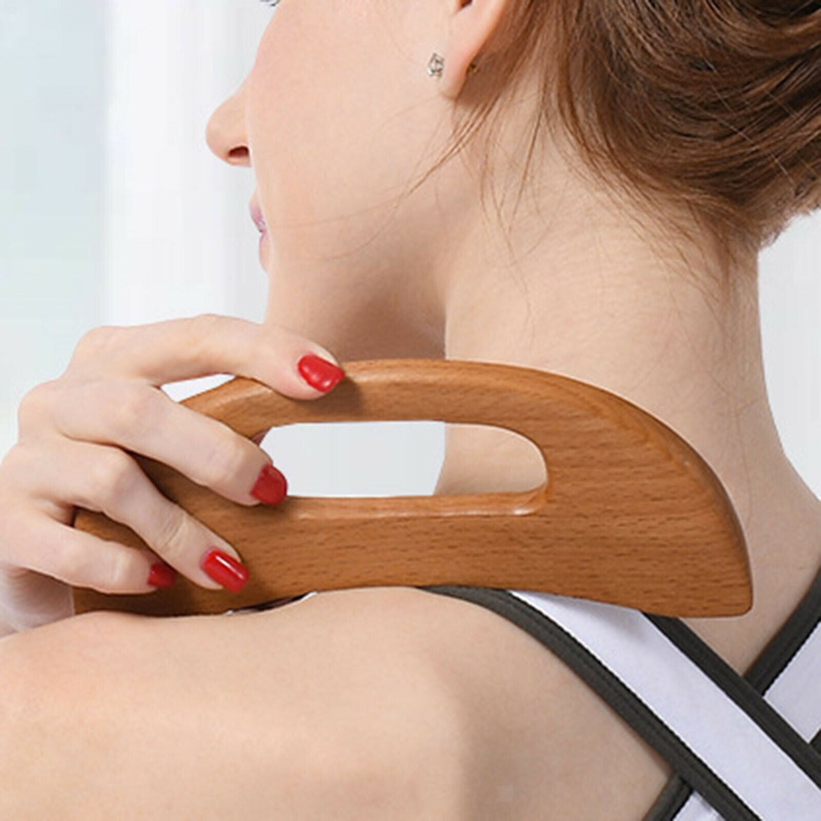 Handheld Professional Wood Gua Sha Massage Tool Guasha Stick Scraping Board