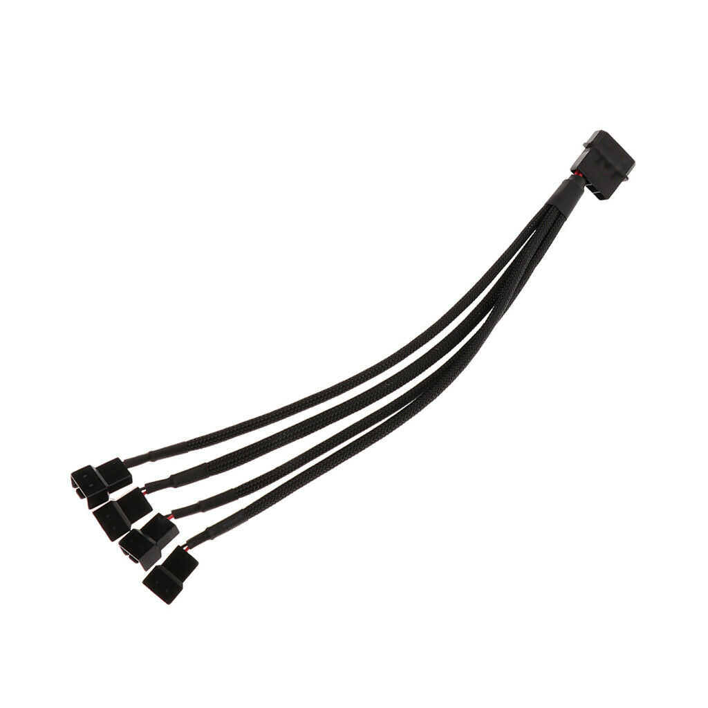 Premium Fans 4 Way Splitter Adapter Cables 4 Pin to 3 Pin 270mm