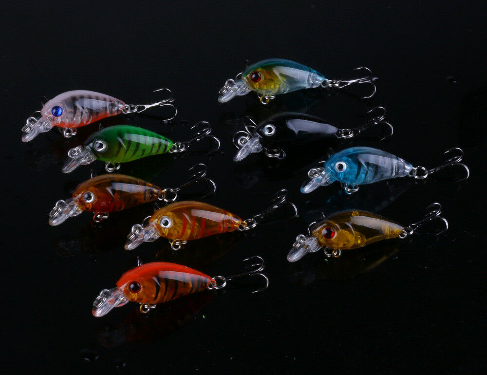 5pcs Bream Fishing Lures Redfin Trout Perch Bass Cod 4.5cm 5pcs Crankbaits Hooks