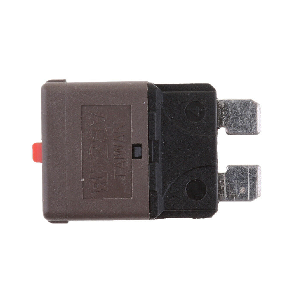 28V/7.5A Auto Marine Resettable Mini Blade Fuse Manual Circuit Breaker Grey
