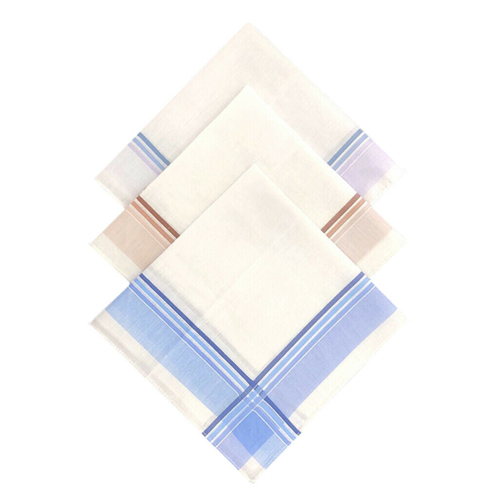 12 PCS Plaid Print Handkerchiefs Party Pocket Square Gift Set 15.75x15.75"