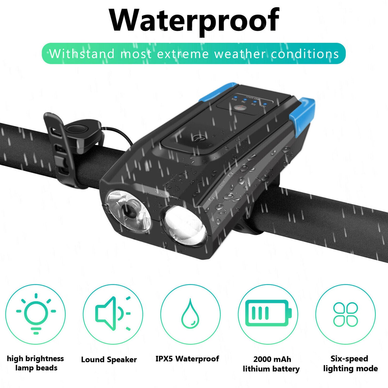 USB Rechargeable LED Bike Headlight Cycling Bicycle Front Light