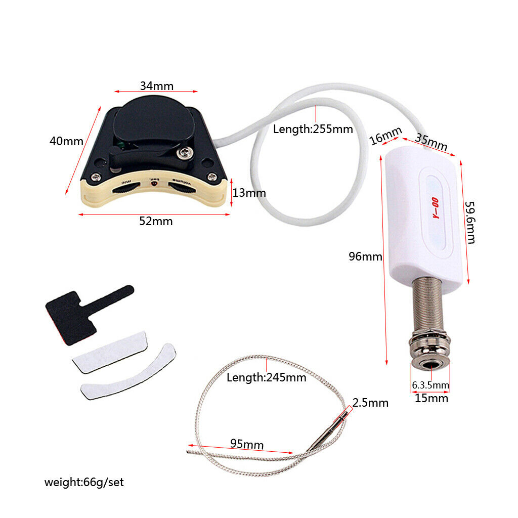 1 Set Ukulele Soundhole Pickup DIY Guitar Parts Beginners/Performers Gifts