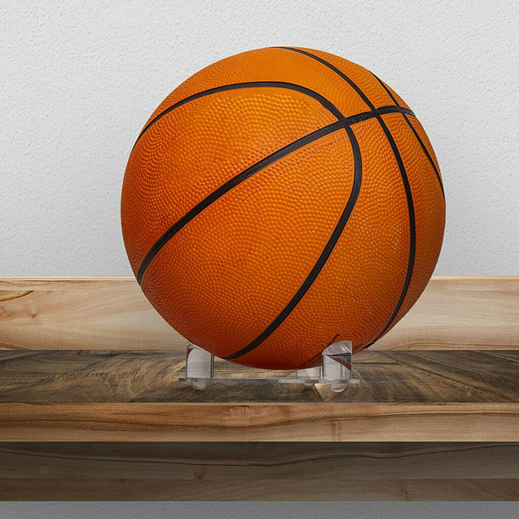 Deluxe Acrylic Transparent Ball Display Stand Basketball Football Holder