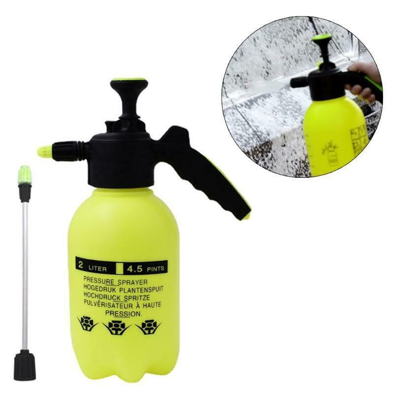 Foam Sprayer Handheld Pump Air Pressure Nozzle 2L Wash Watering Can Outdoor