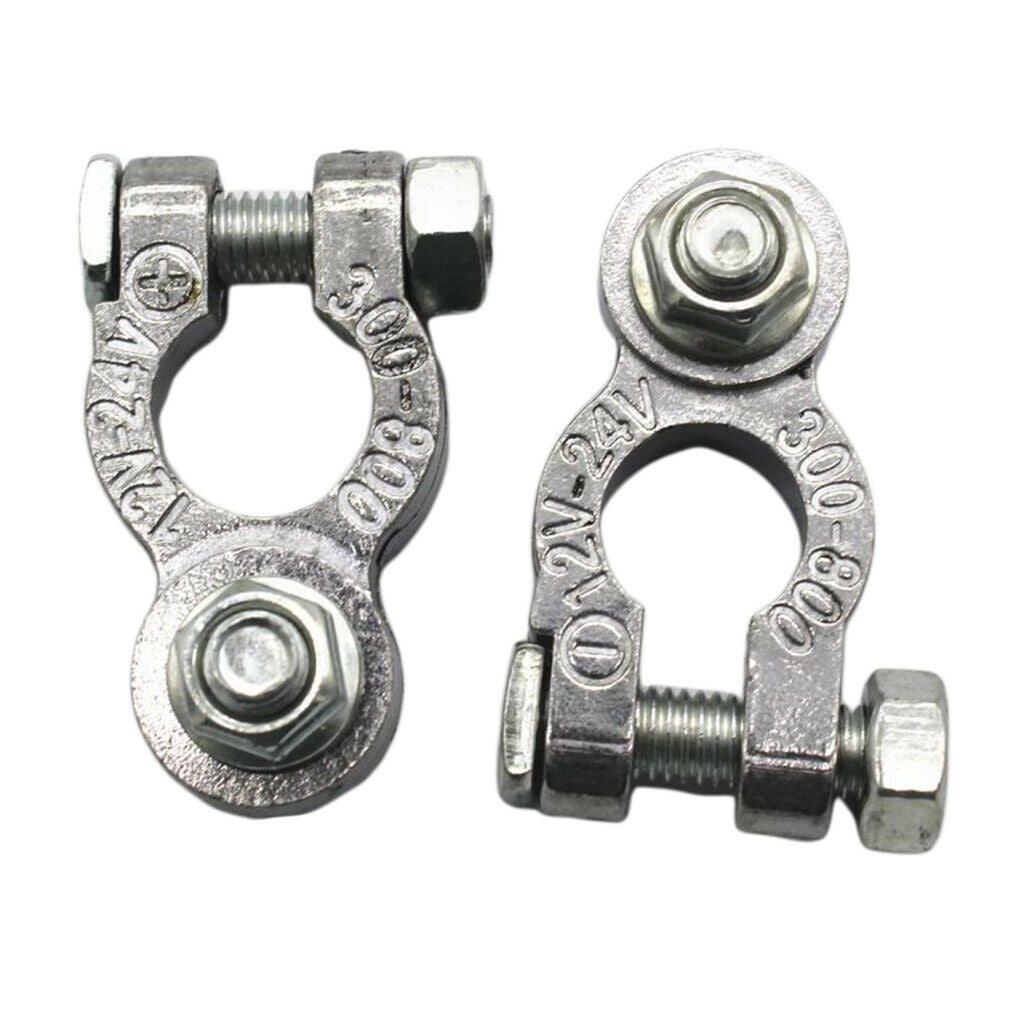 2Pieces 12V Leisure Battery Terminals Connectors Clamps Set Van Caravan