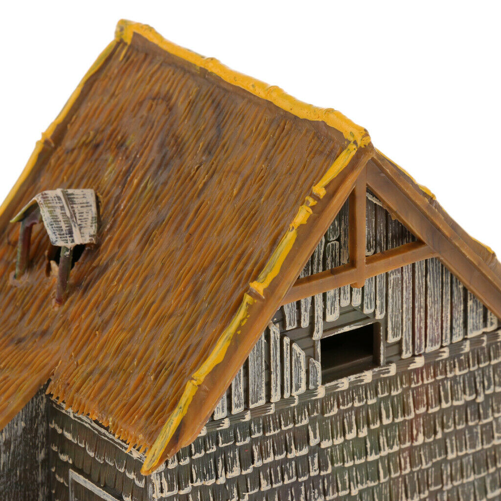 Aquarium decoration ornaments house with water wheel for aquarium