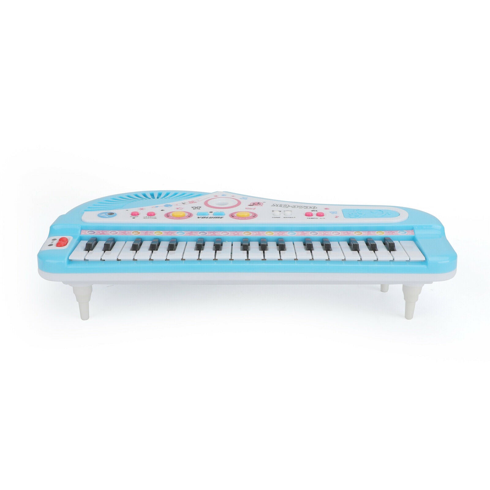 37 Keys Electronic Keyboard Music Kid Electric Piano + Mic & Adapter Blue CA