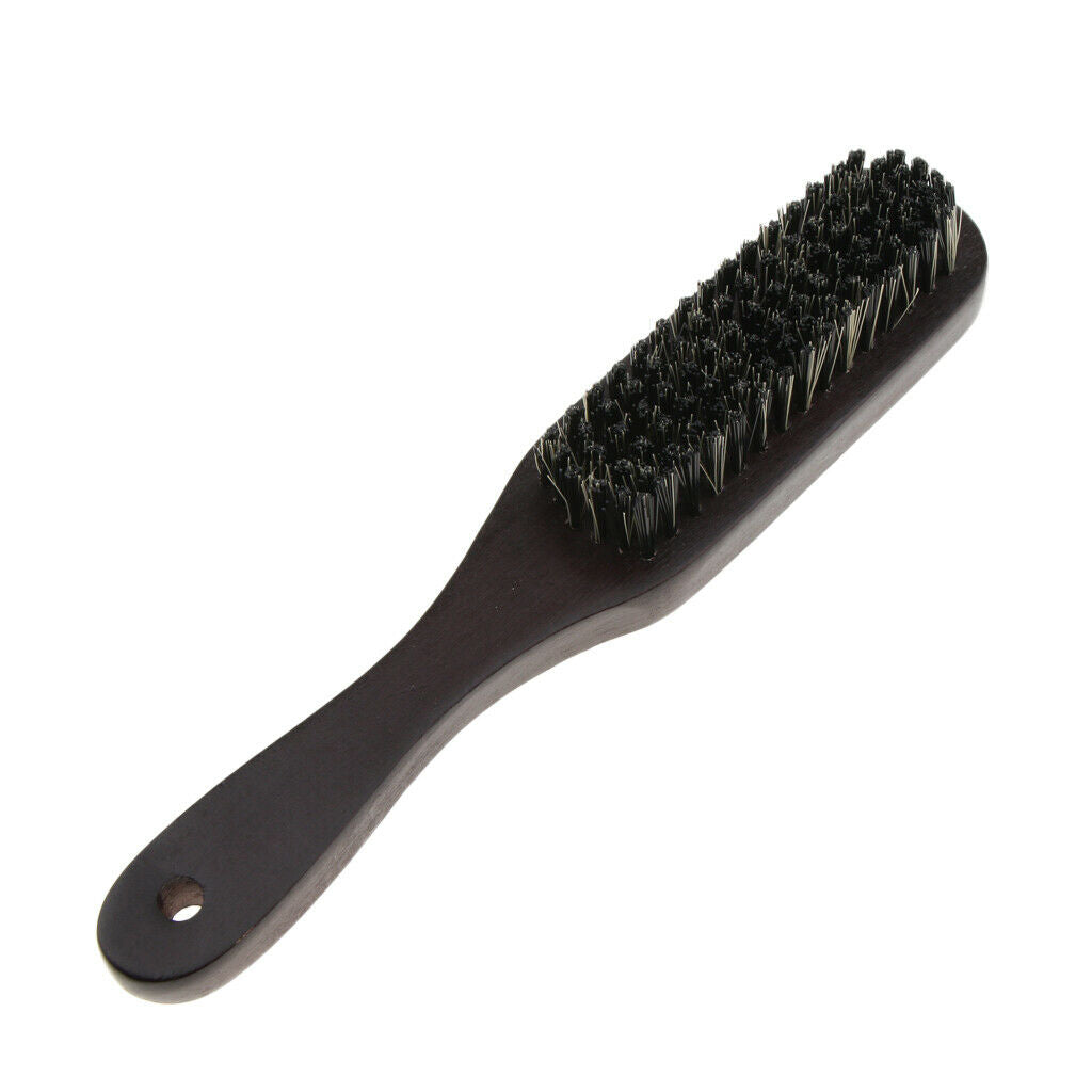 Men Beard Brush Natural Bristles Hair Mustache Shaving Grooming Brush Hard Wood