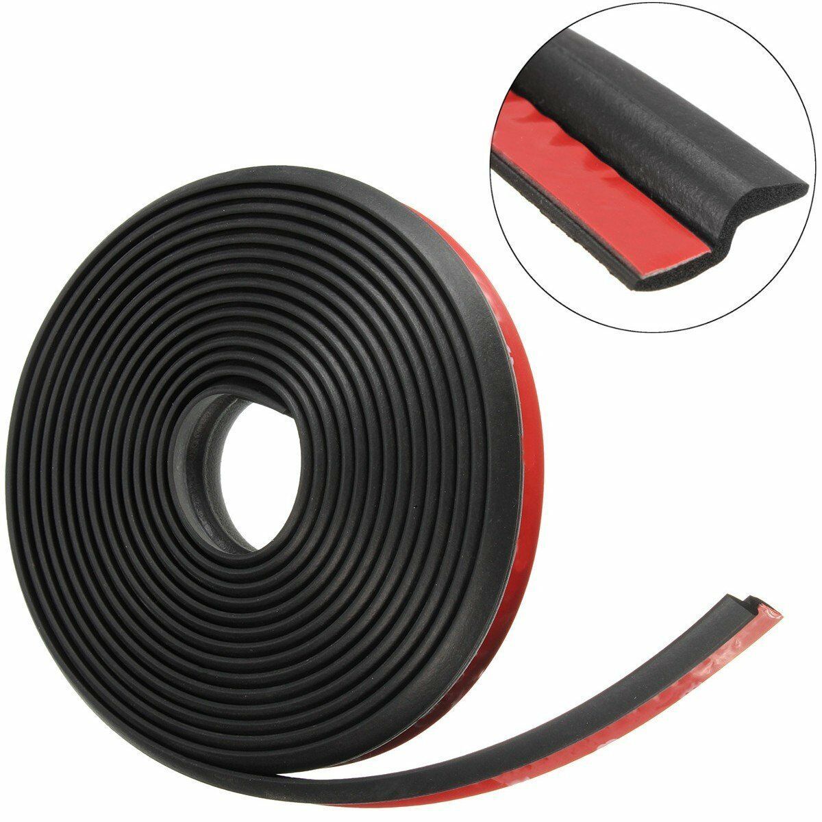 Black 4M Z-Shape Rubber Weatherstrip Car Door Window Edge Moulding Seal Strip