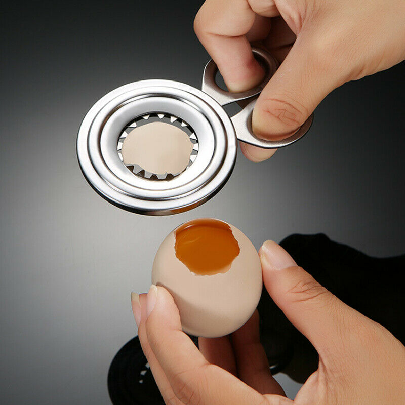Stainless Steel Boiled Egg Shell Opener Topper Cutter Remover Cracker Kit.l8