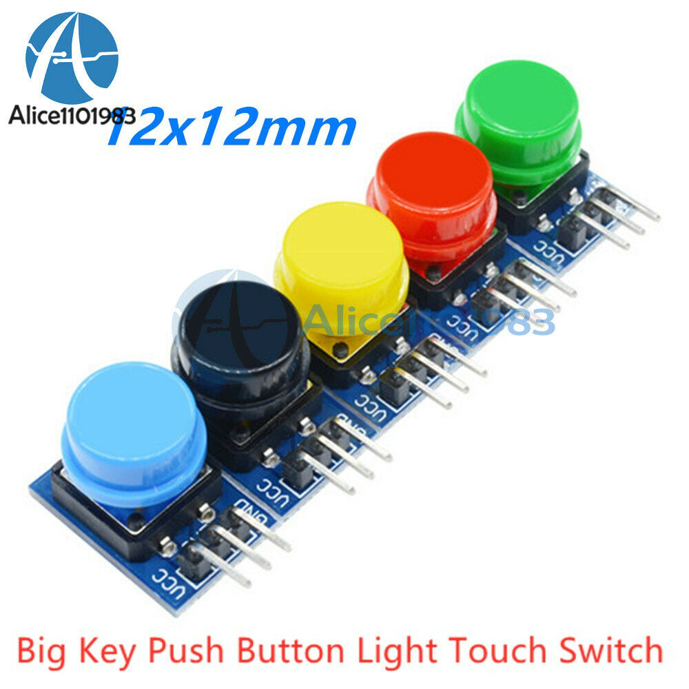 5PCS Big Key Button Light Hat Output Module Touch Switch 12x12mm for Arduino