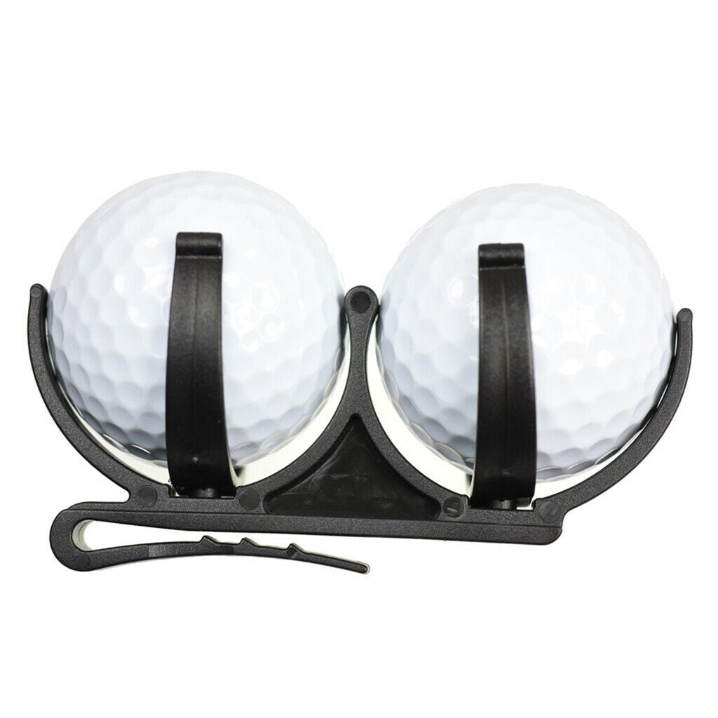 Lots 2 Plastic Golf Ball Holders Clip Belt Clamp for Golfer Club Black/Blue
