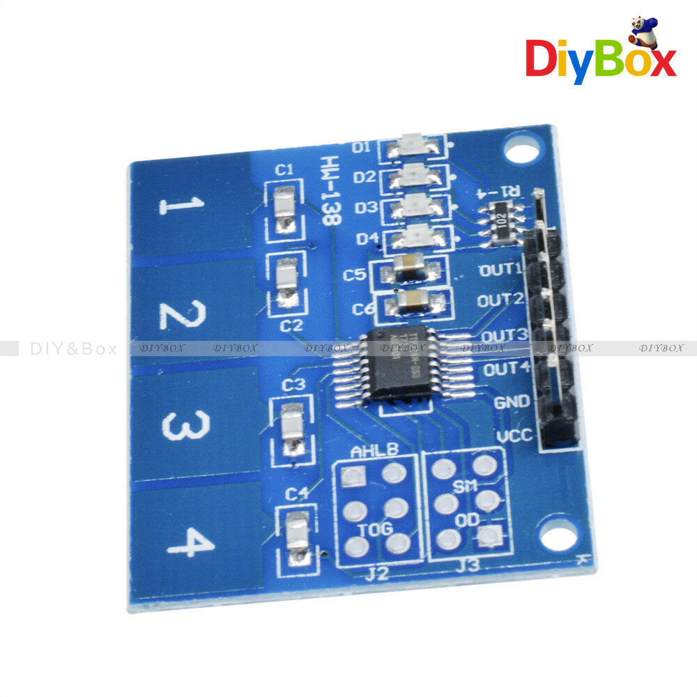 TTP224 4-Channel Digital Touch Sensor Module Capacitive Touch Switch Button