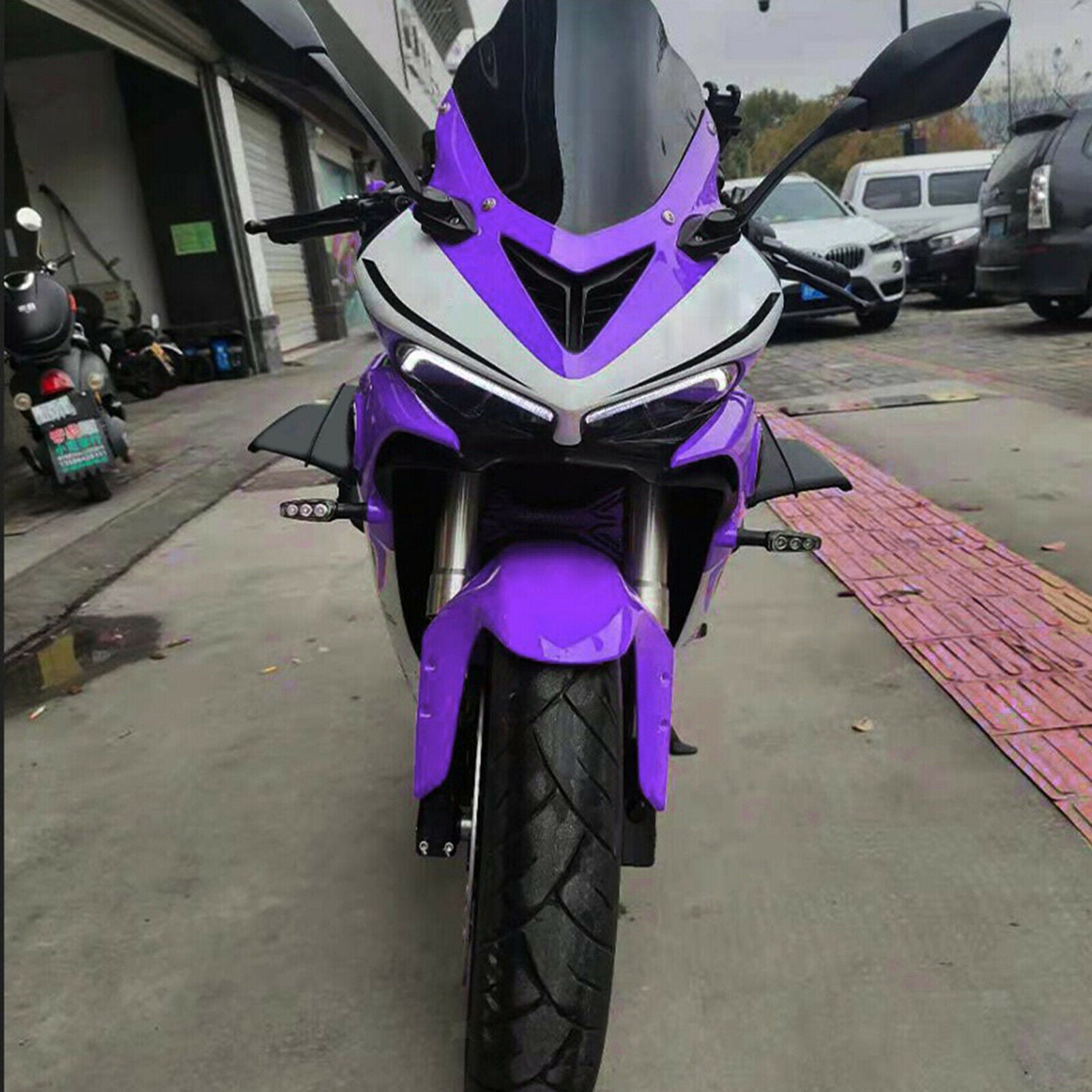 2 X Motorcycle Winglet Pasted Aerodynamic Wing Kit For Yamaha BWS RS JOG JOE