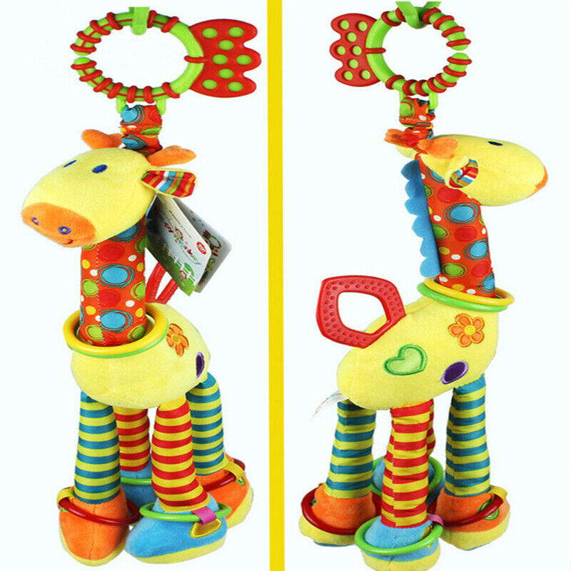 Infant Toys Soft Giraffe Animal Handbells Baby Development Newborn Baby RattFCA