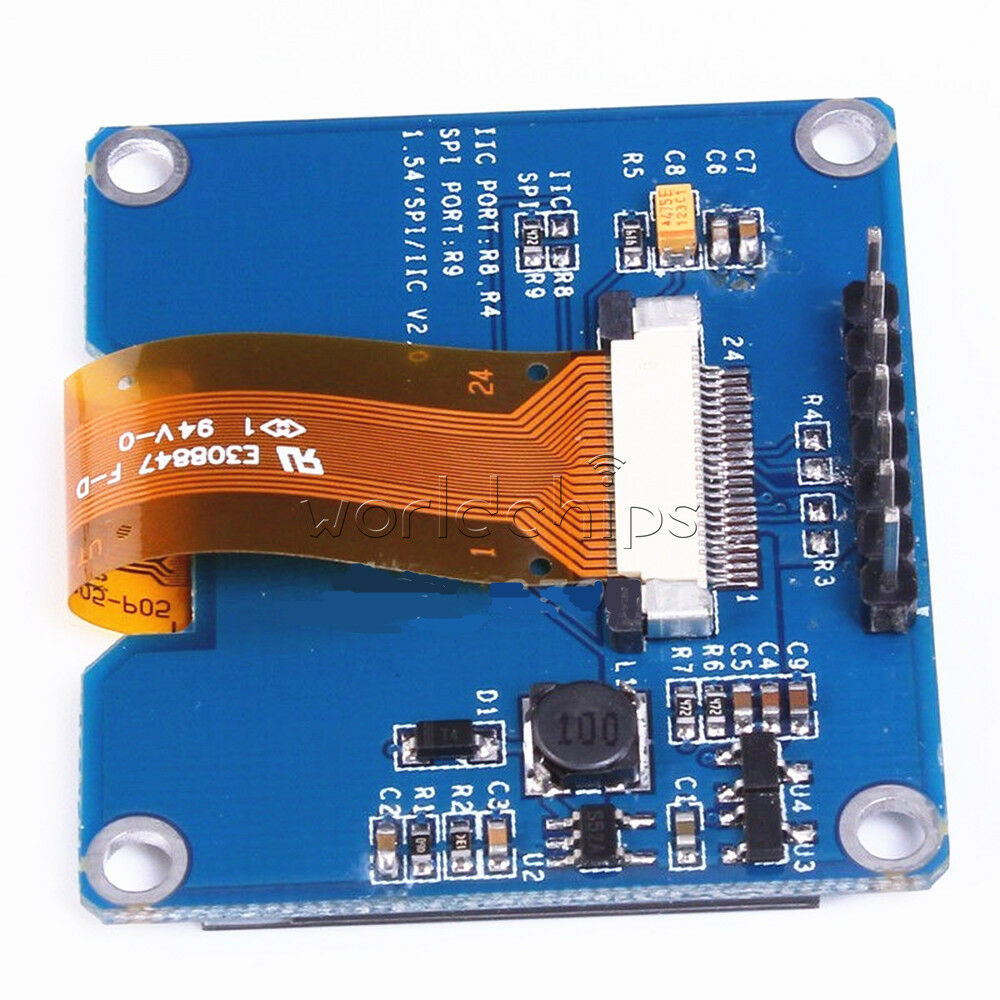 White 1.54" inch OLED Display Module SSD1309 SSD1306 SPI Port 128x64 3.3V-5V