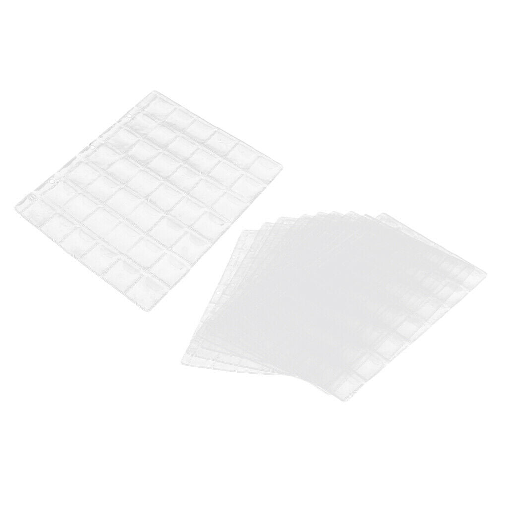 10 Sheets Coin Collecting Holders, Storage Sheets with 420 Coins Pockets