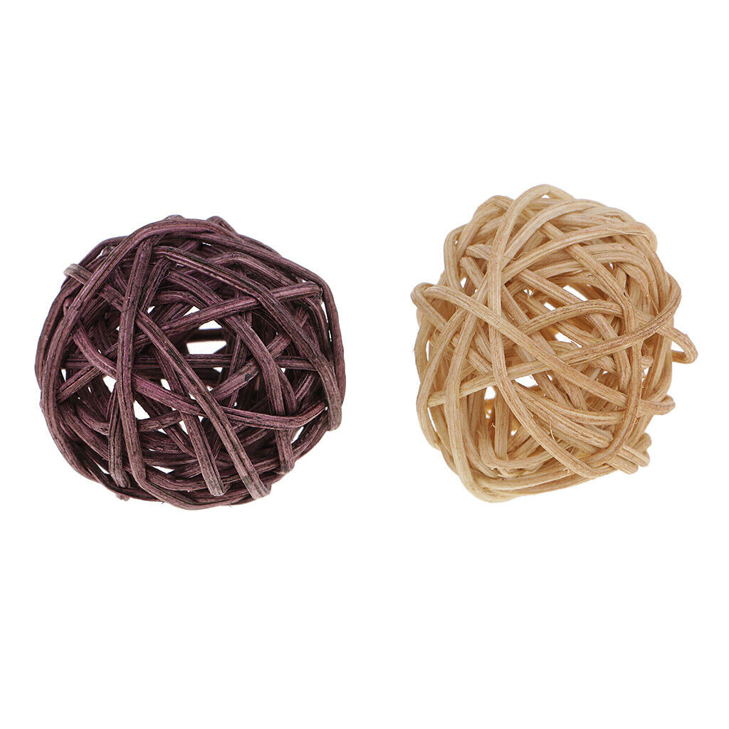 6X 15x Round Wicker Rattan for Wedding Table Vase Fillers DIY Craft Supplies