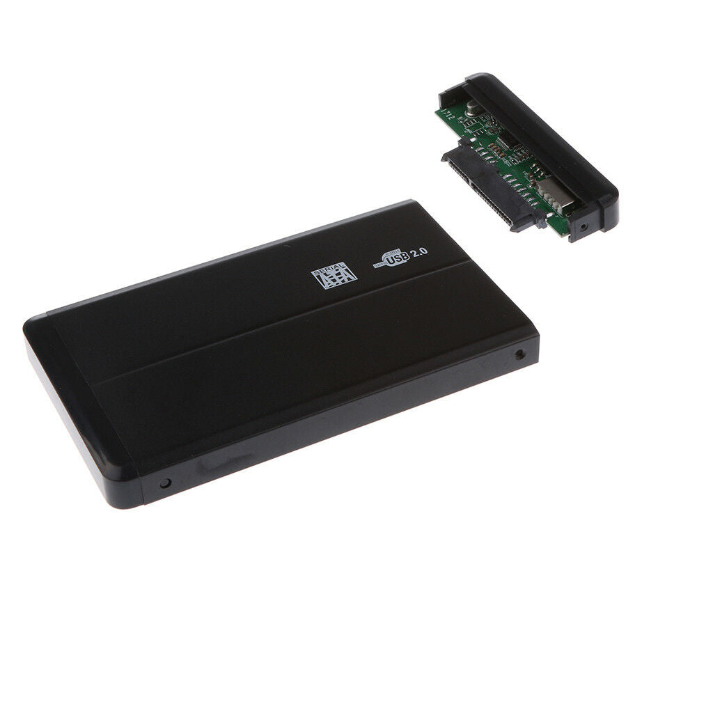 USB 2.0 HDD SATA External Hard Drive Disk Enclosure Case for 2.5"SATA Black