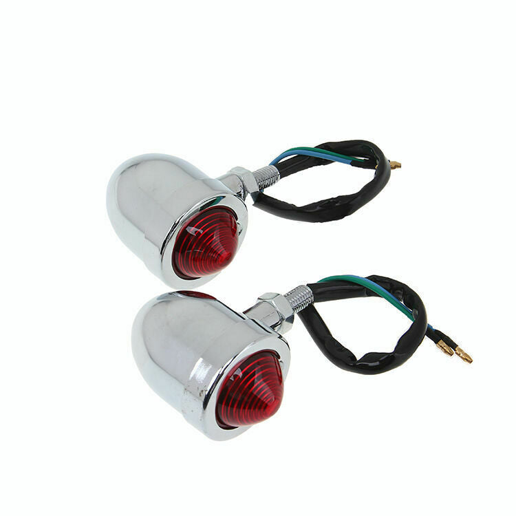 Motorcycle Turn Signal Indicator Lights ABS Plastic Sliver Universal 10mm Bolt