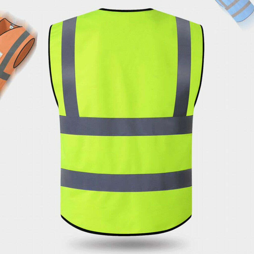 Set of 3 Reflective Safety Vest Safety Waistcoat Night Security L XL XXL