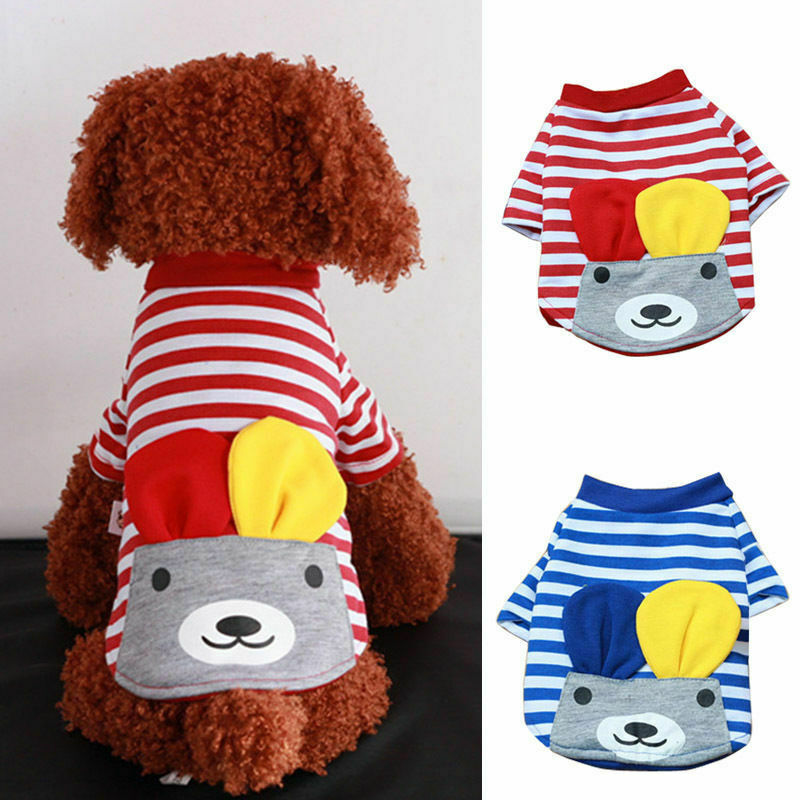 2 Pieces Clothes Vest Dog Animals T-Shirt Cotton Costume Decoration for Dog Cat