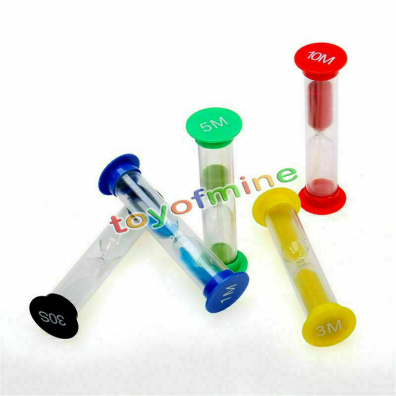 5x 30s/1/3/5/10 Minute Hourglass Colorful Frame Sand Glass Sandglass Timer Clock