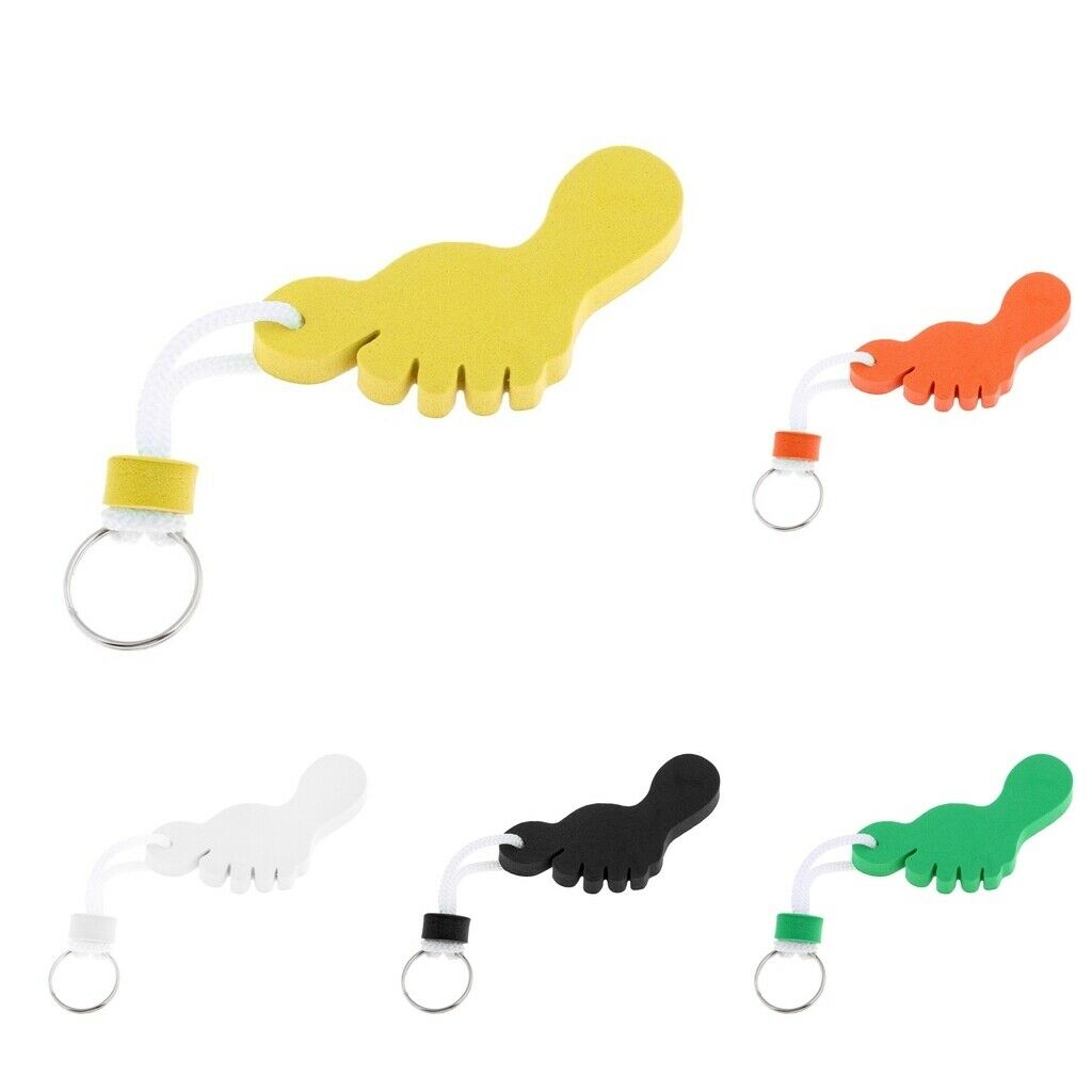 10X Foot Shaped Foam Safety Floating Keyring for Boating Yachting Sailing White