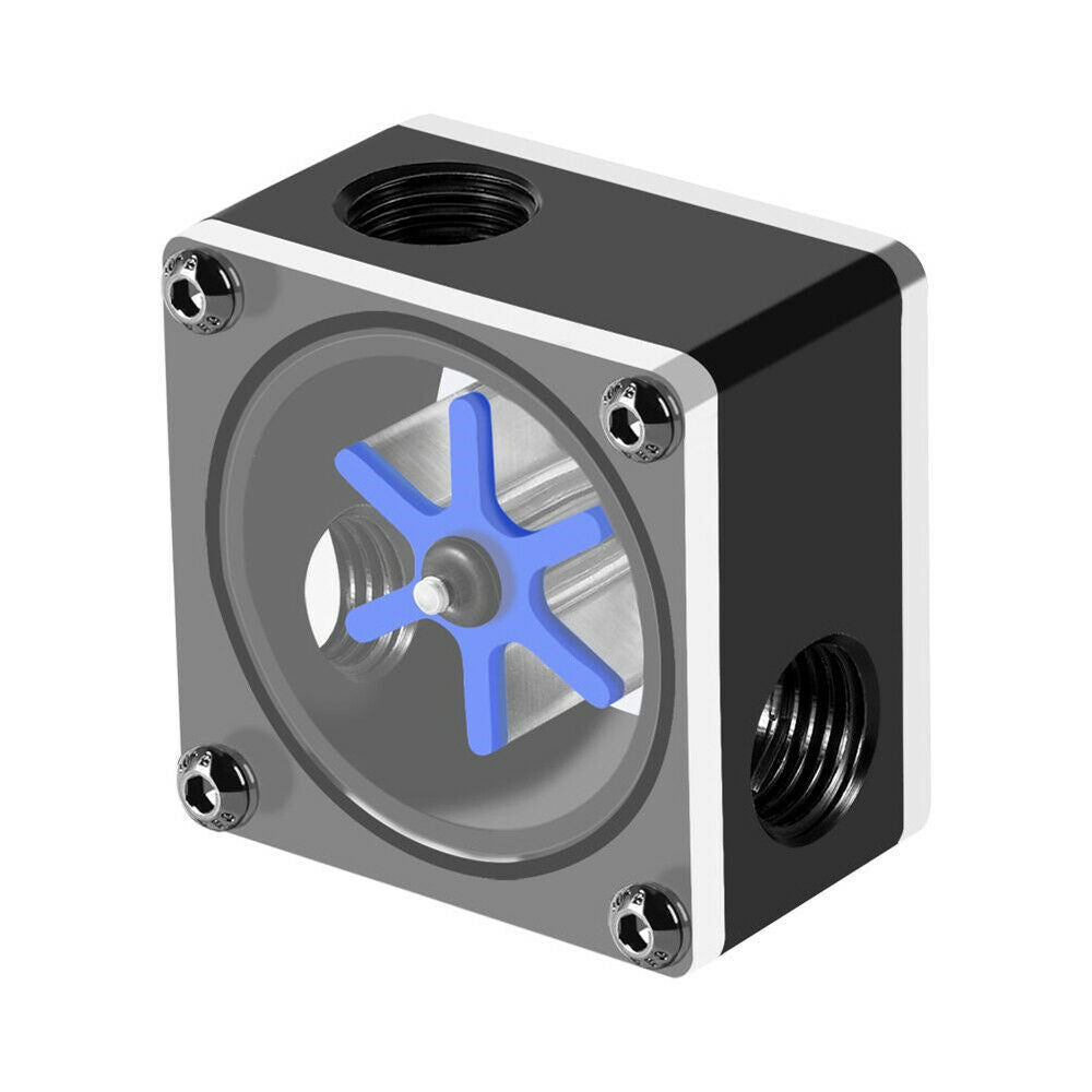 Water Cooling Flow Meter Indicator 3 Ways G1/4 Thread f/ PC Water Cooling System