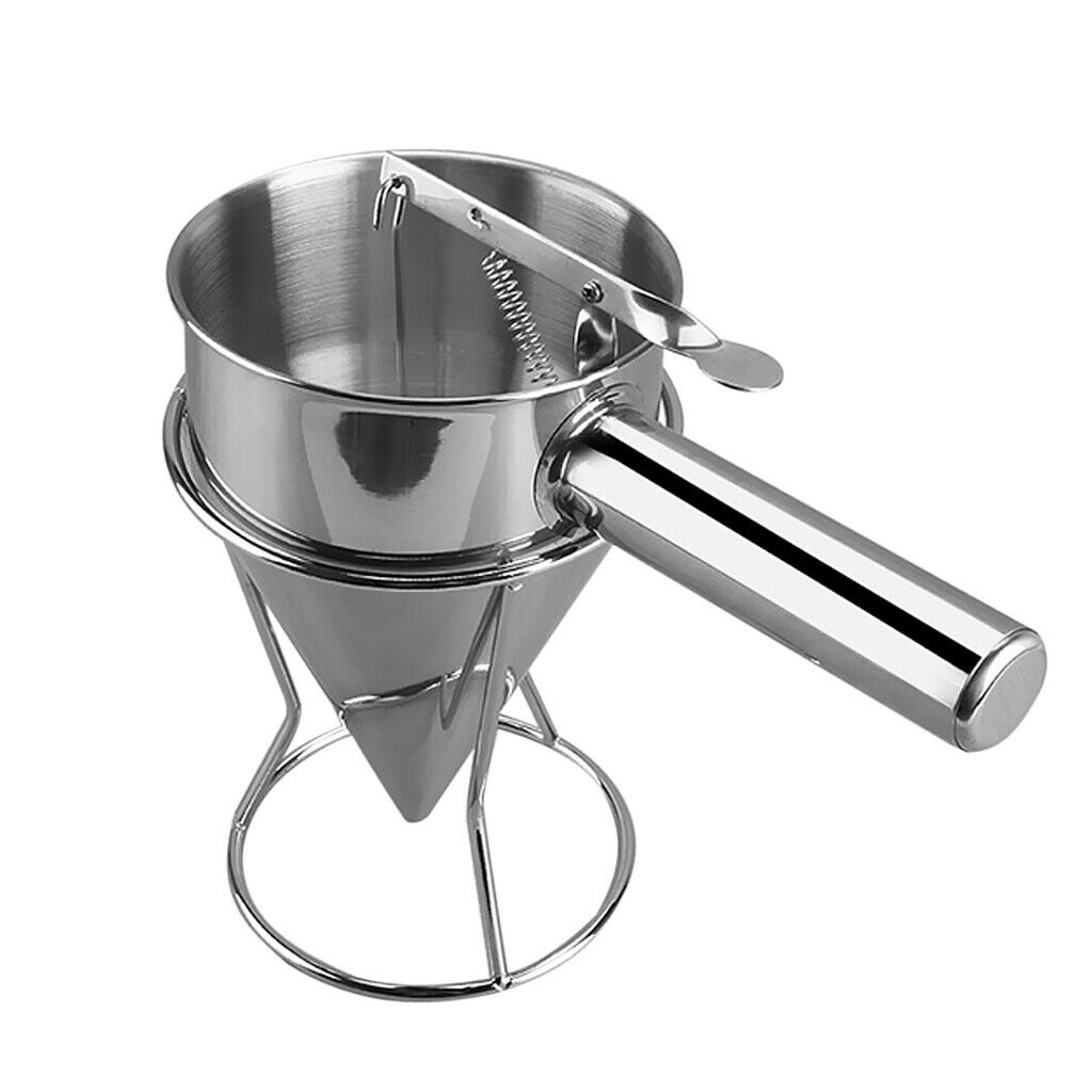 Stainless Takoyaki Cooking Metal Cone Funnel Kitchenware Egg Liquid Pour