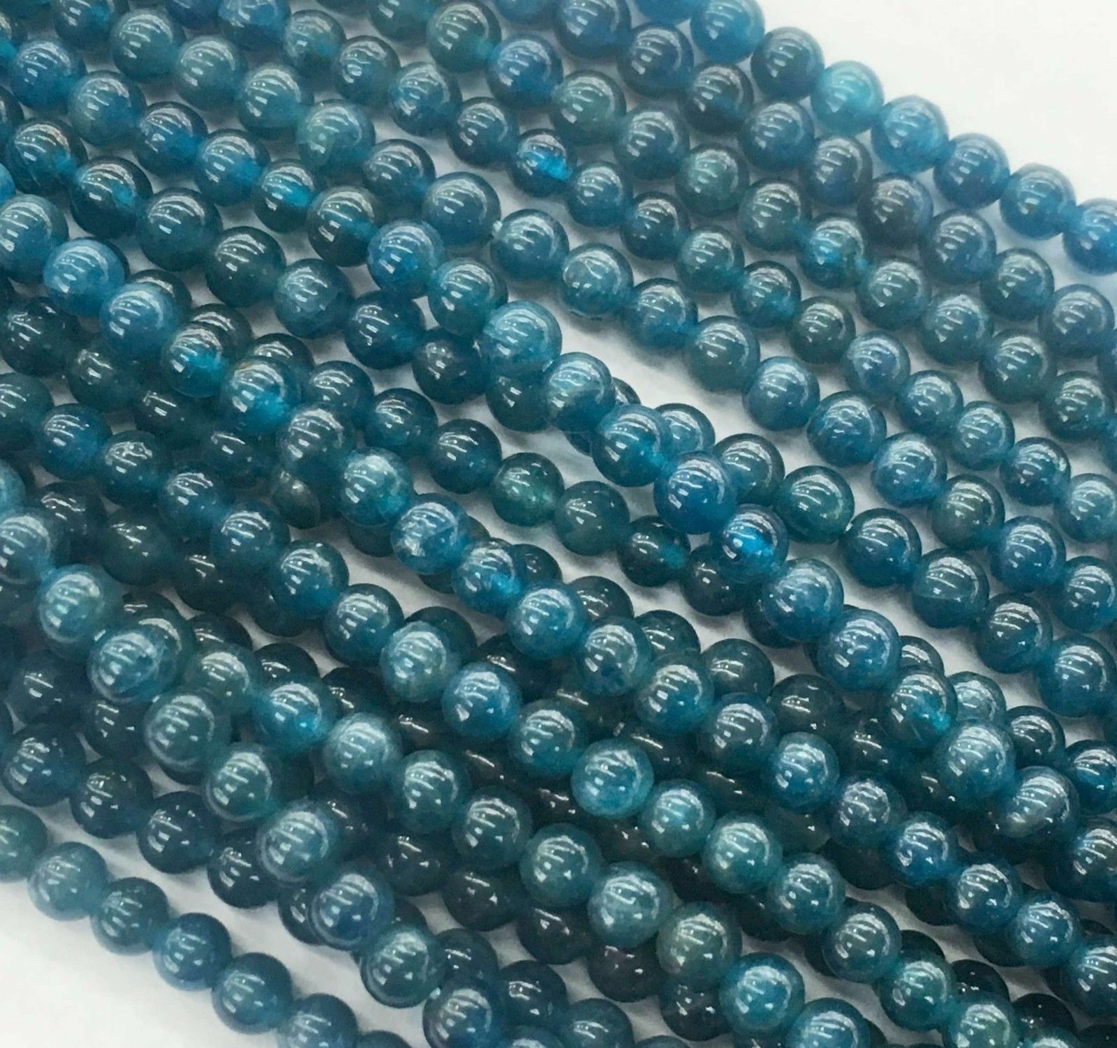New 14mm blue ink Apatite Round Gemstones Loose Beads 15 inch AAA