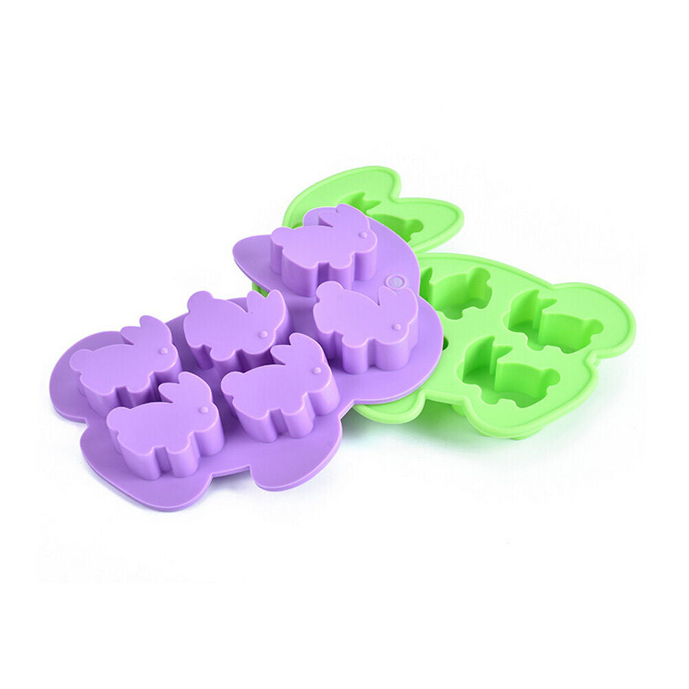 Rabbit Silicone Mold Fondant Cake Chocolate Decor Baking Tools Soap Mould .l8