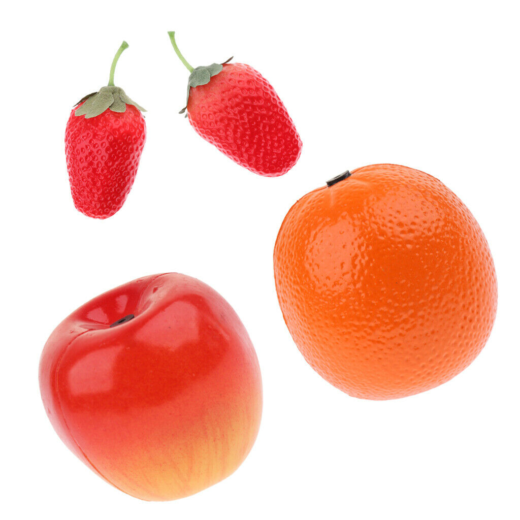 3pcs Fruit Shakers Musical Maraca Rattles for Kids-, Orange, Strawberry
