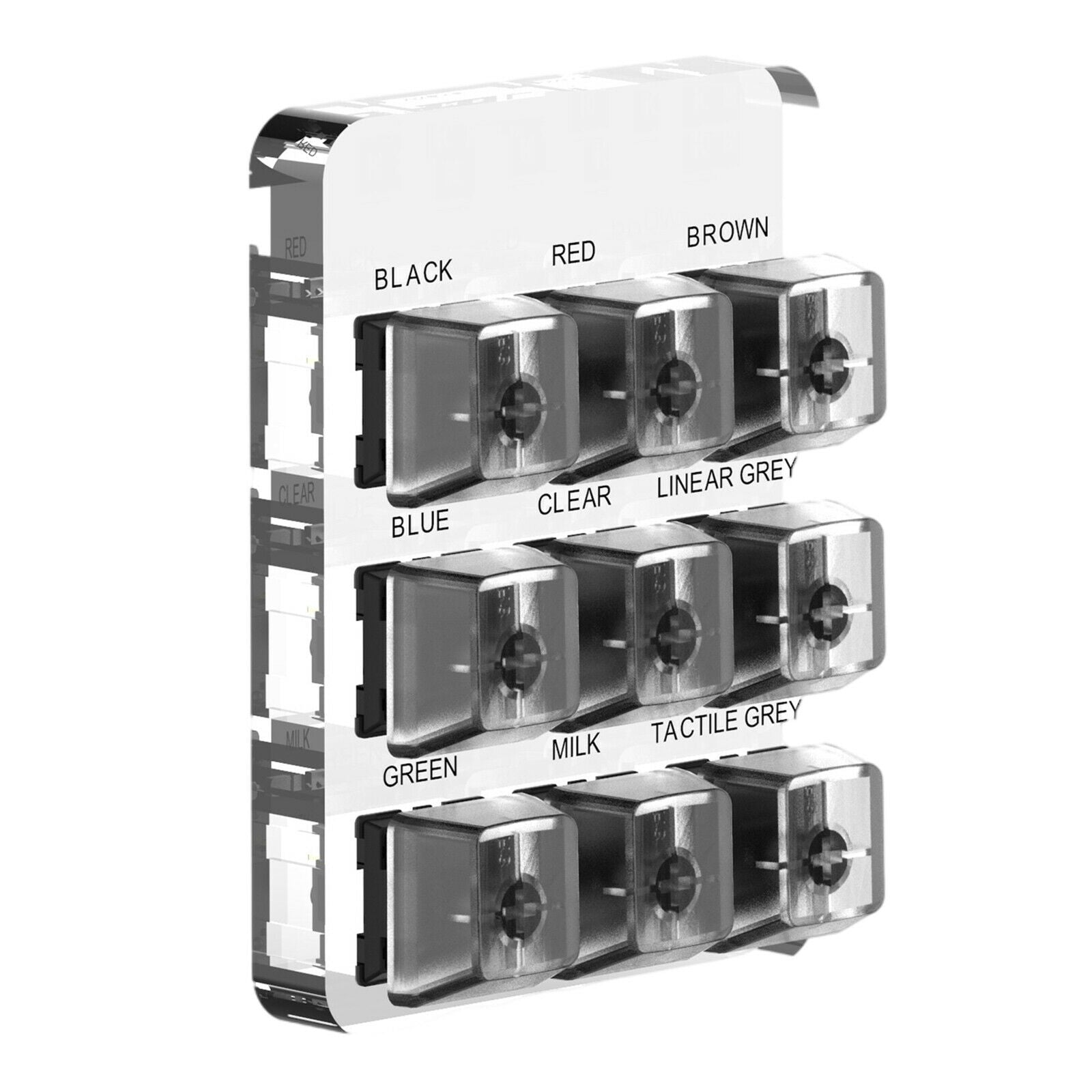 9-Key Shaft Switch Tester for Cherry MX Keycap Tester Kit Display Stand